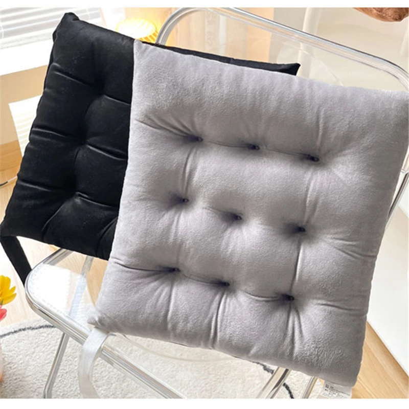 

Autumn Winter Thickened Warm Non-slip Chair Cushion Household Solid Color Decoration Seat Oads Soft Skin-friendly Stool Mats