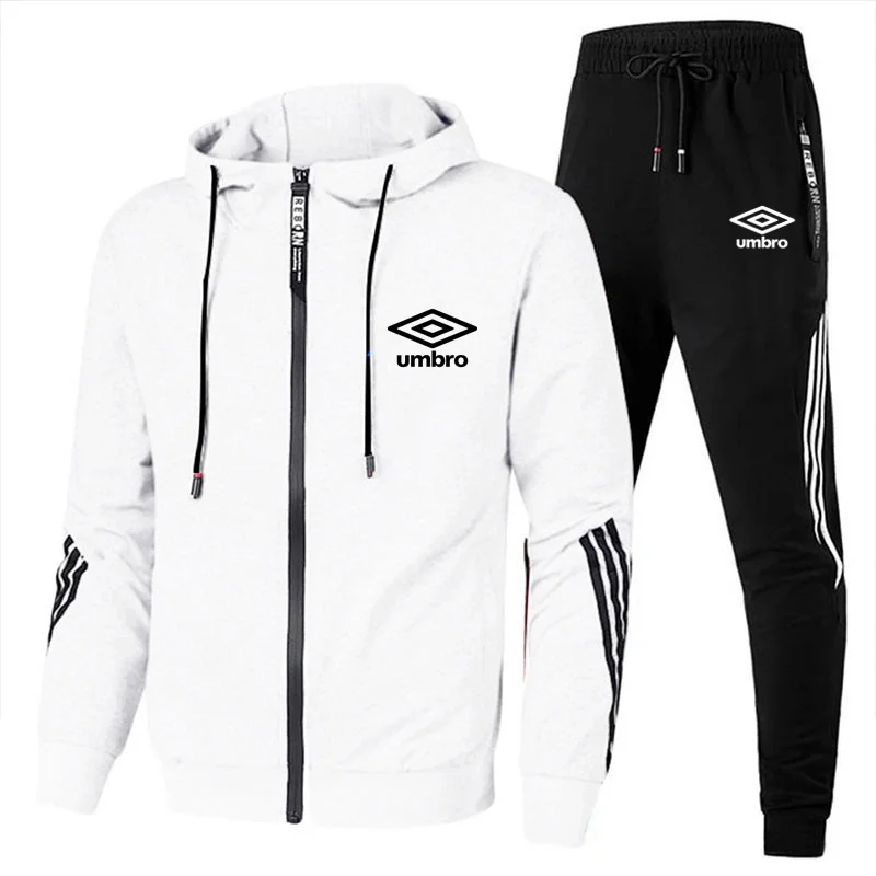 

Men's umbrella zippered hooded sweater, casual sportswear, suit, pants set, spring and autumn
