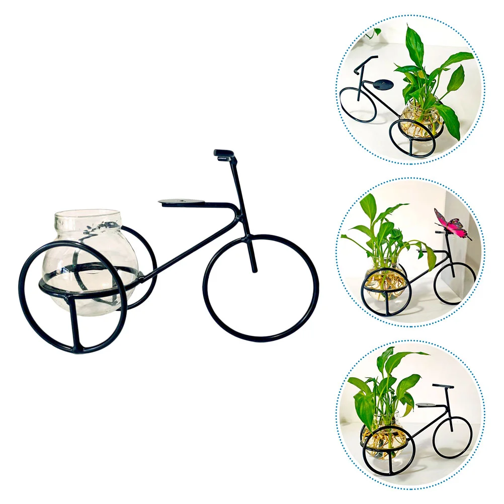 

Flowerpot Ikebana Vases Glass Oblate Globe Plants Containers Decorations Hydroponic Planter Iron Flower Terrarium Planter