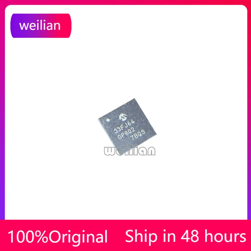 

1-100pcs New Original DSPIC33FJ64GP802-I/MM Package QFN28 IC chip Electronic components Microcontroller Chip