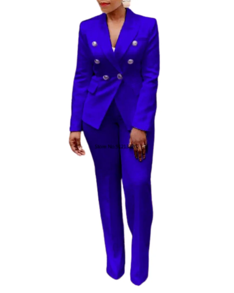 

African Clothes for Women Spring Autumn African Women Long Sleeve V-neck Polyester Yellow White Blue Two Pieces Sets Top +Pant