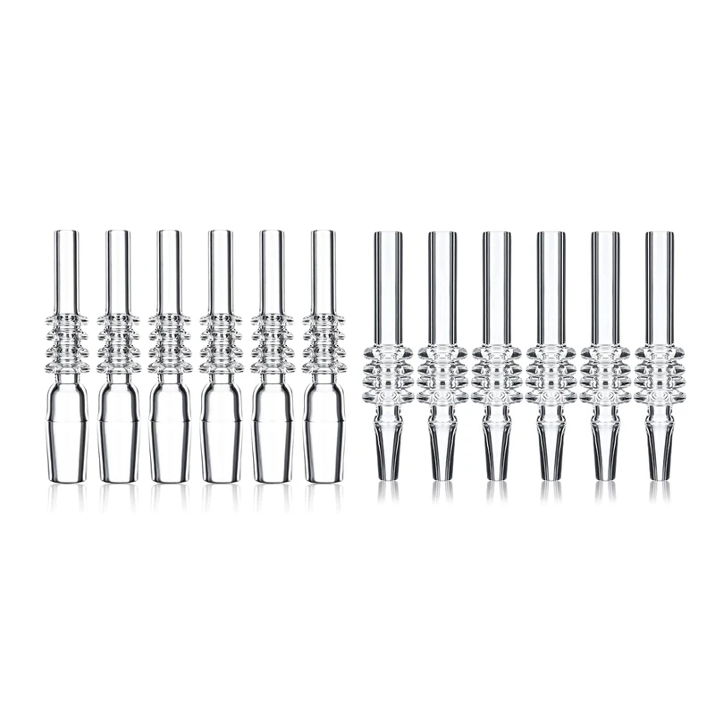 

Practical 6 Pieces Clear Quartz Tube Tip Quartz Tube Straws Glass Straws Reusable Straw Quartz Tip