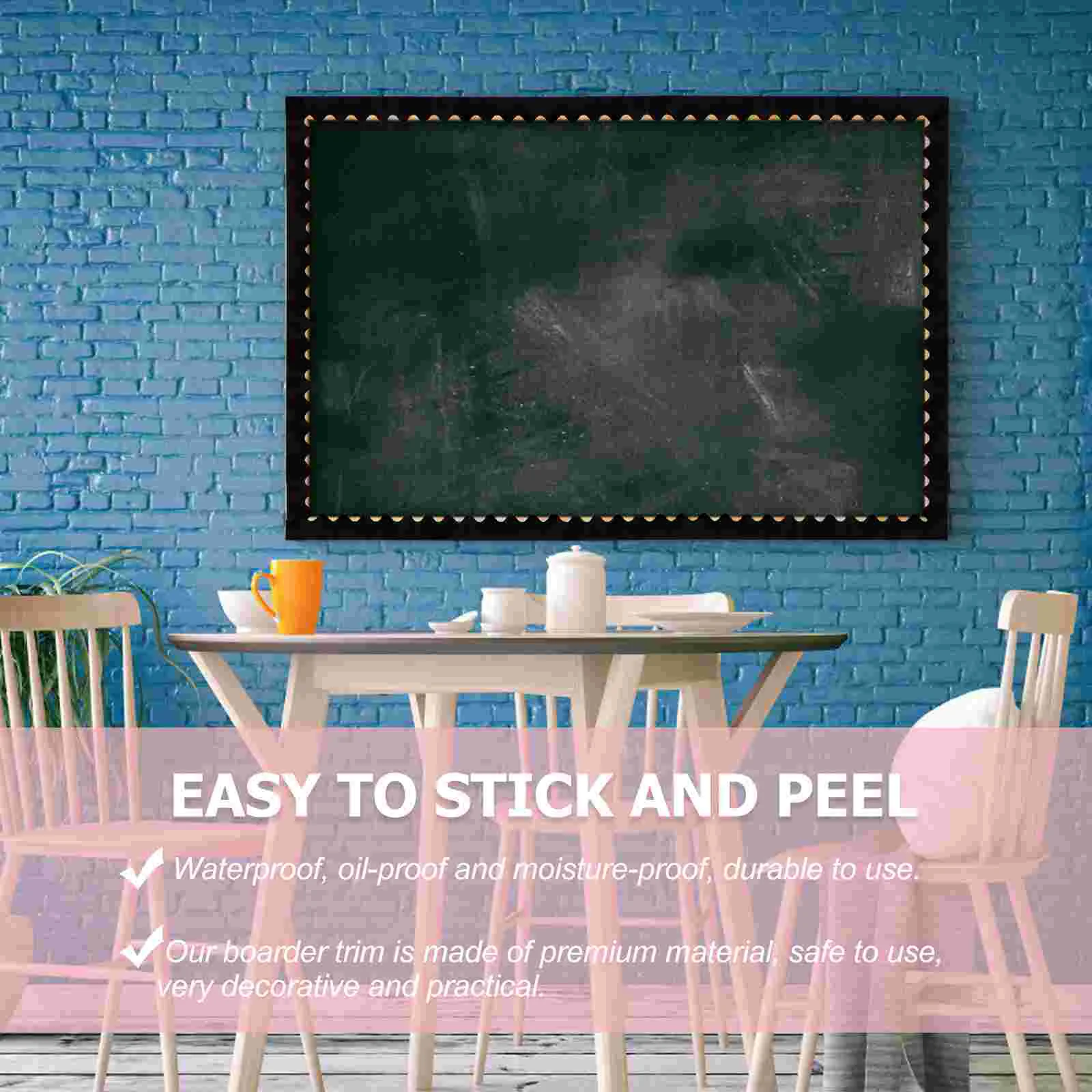 5-метровая декоративная бумага с рамкой черные пробковые доски для стен