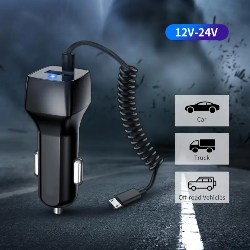 

Автомобильное зарядное устройство USB, быстрое зарядное устройство, гнездо прикуривателя, адаптер питания с расширенным кабелем для всех см...
