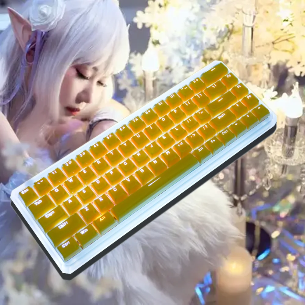 Колпачок для клавиш ABS Ice Crystal s желтый колпачок клавиатуры 117 OEM механической милый