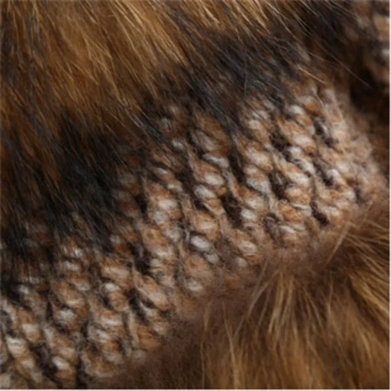 Women Real Fur Thicken Winter Coat Warm Whole Skin Raccoon Fur Coat Patchwork Wool Short Jacket Winter
