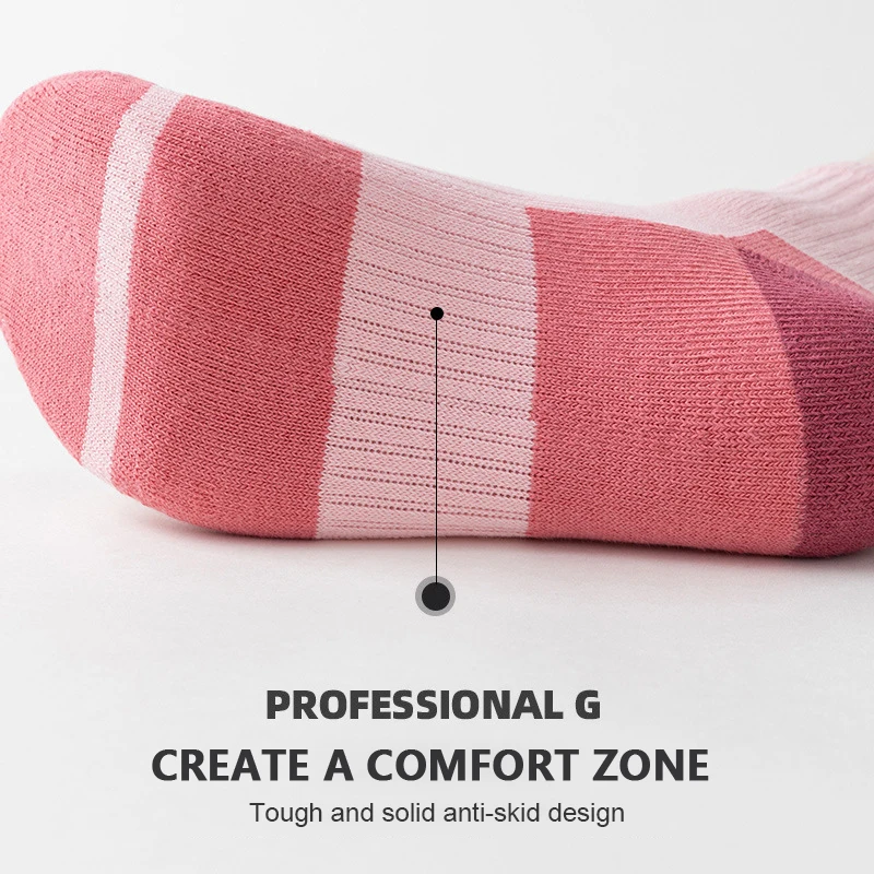 GYMIGO 3 Pairs Winter Women Sport Socks Mid -tube Outdoor Cycling Sports Socks Soft Warm Fitness Travel Towel Socks