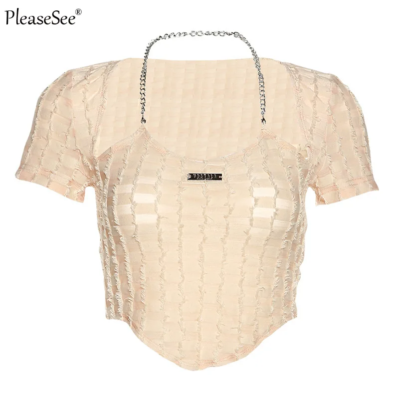 Женский укороченный топ Y2k летний пикантный Повседневный Топ женская верхняя