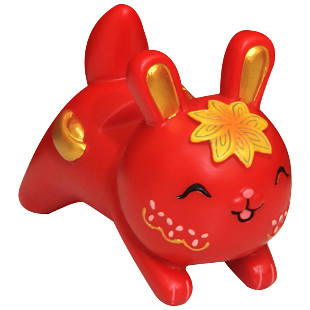 

Rabbit Holder Stand Year Bunny New Chinese Figurine Zodiac Animal Statue Bracket Tablet Cell Dock Decoration Desk Cute Stands