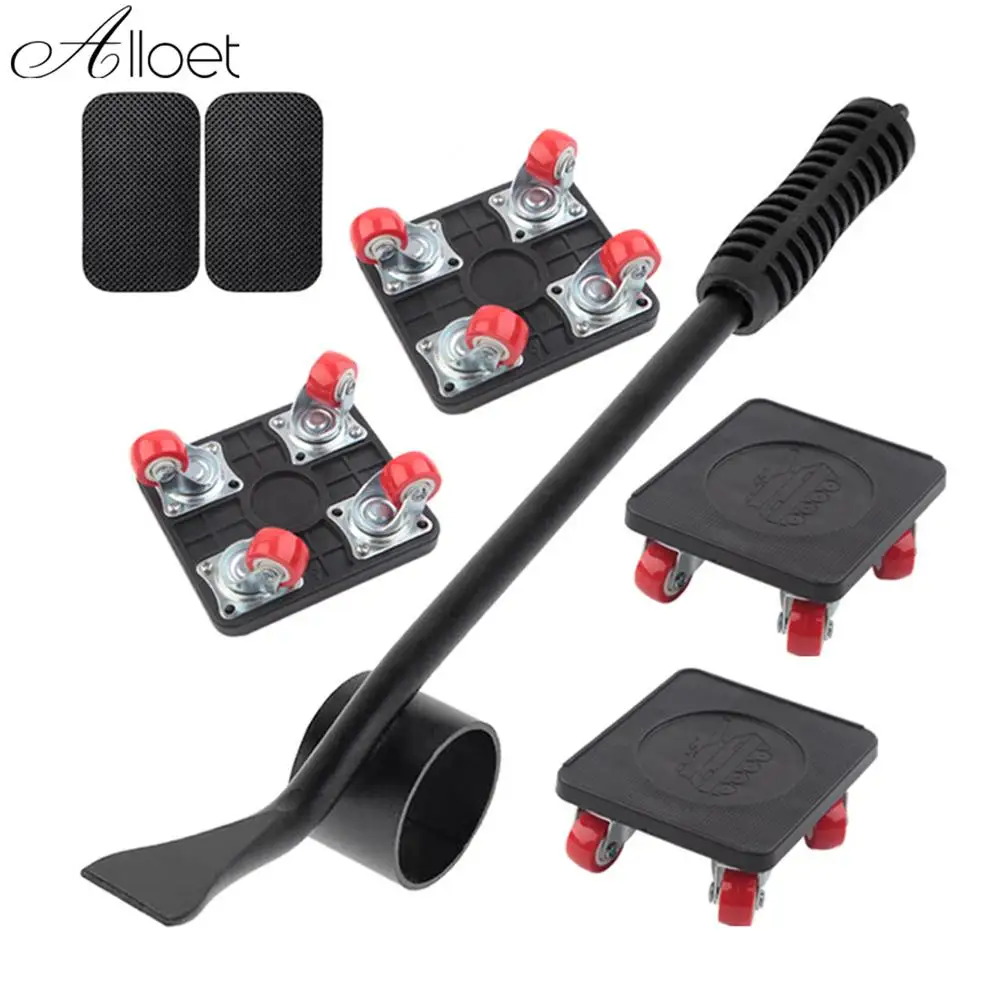 

5Pcs/Set Furniture Transport Lifter Tool Set Furniture Mover Wheel Bar Roller Device Household Heavy Stuffs Moving Hand Tools