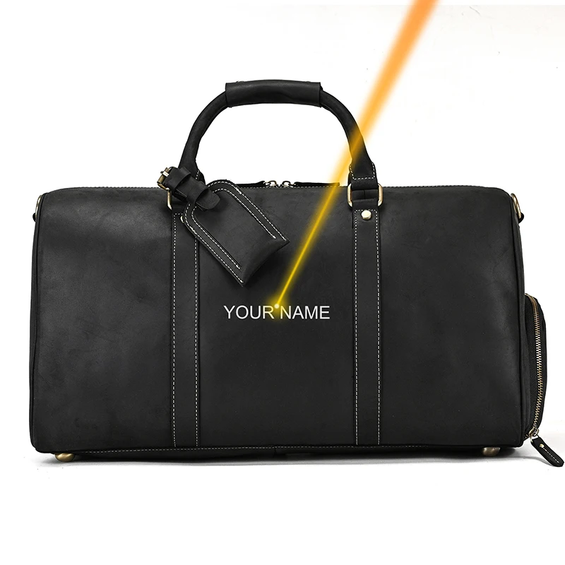 Cowhide Travel Bag Men Genuine Leather Hand Luggage Bags Black Luxury Business Travel Handbag Bags Brands Replica 2022 Men Bag