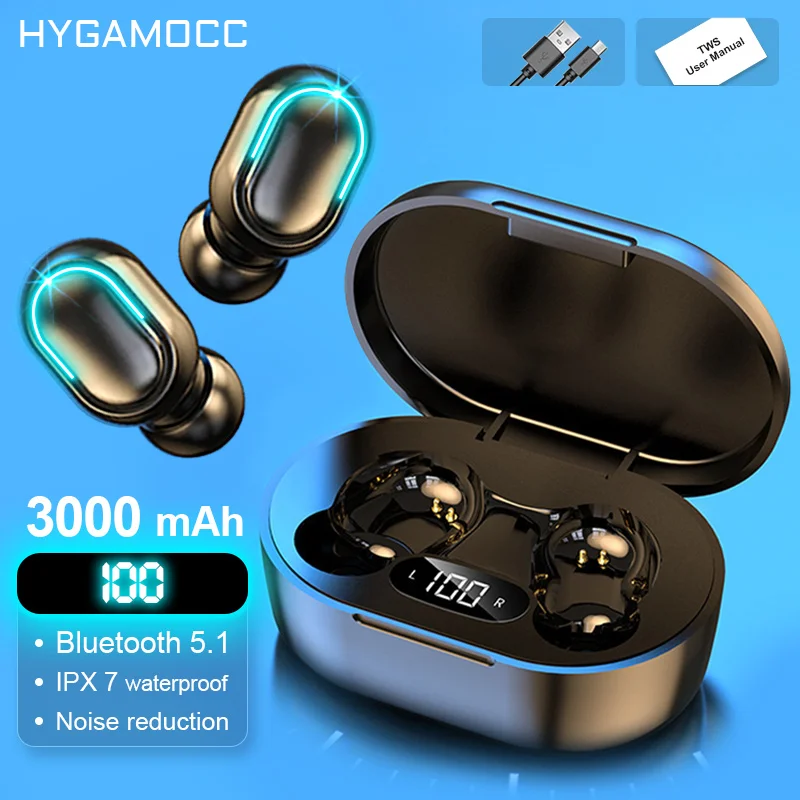 

Bluetooth Earphone TWS Wireless Headphones V5.1 Headset Stereo Earbuds Battery Digital Display Waterproof HD Mic For Smart Phone