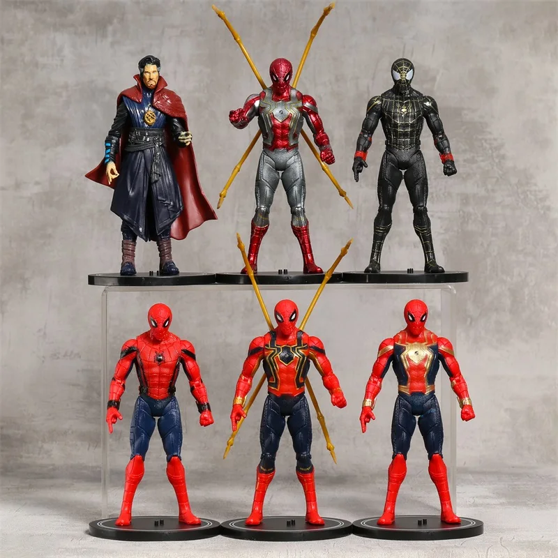 

Marvel Spiderman Iron Spider Doctor Strange Super Heroes Action Figure Model Toys 6pcs/set