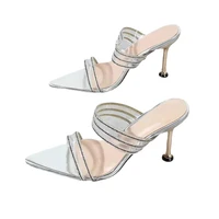 heels women shoes new fashion plus size rhinestone high heels womens pointed toe stiletto plus size 43 high heel sandals ladies