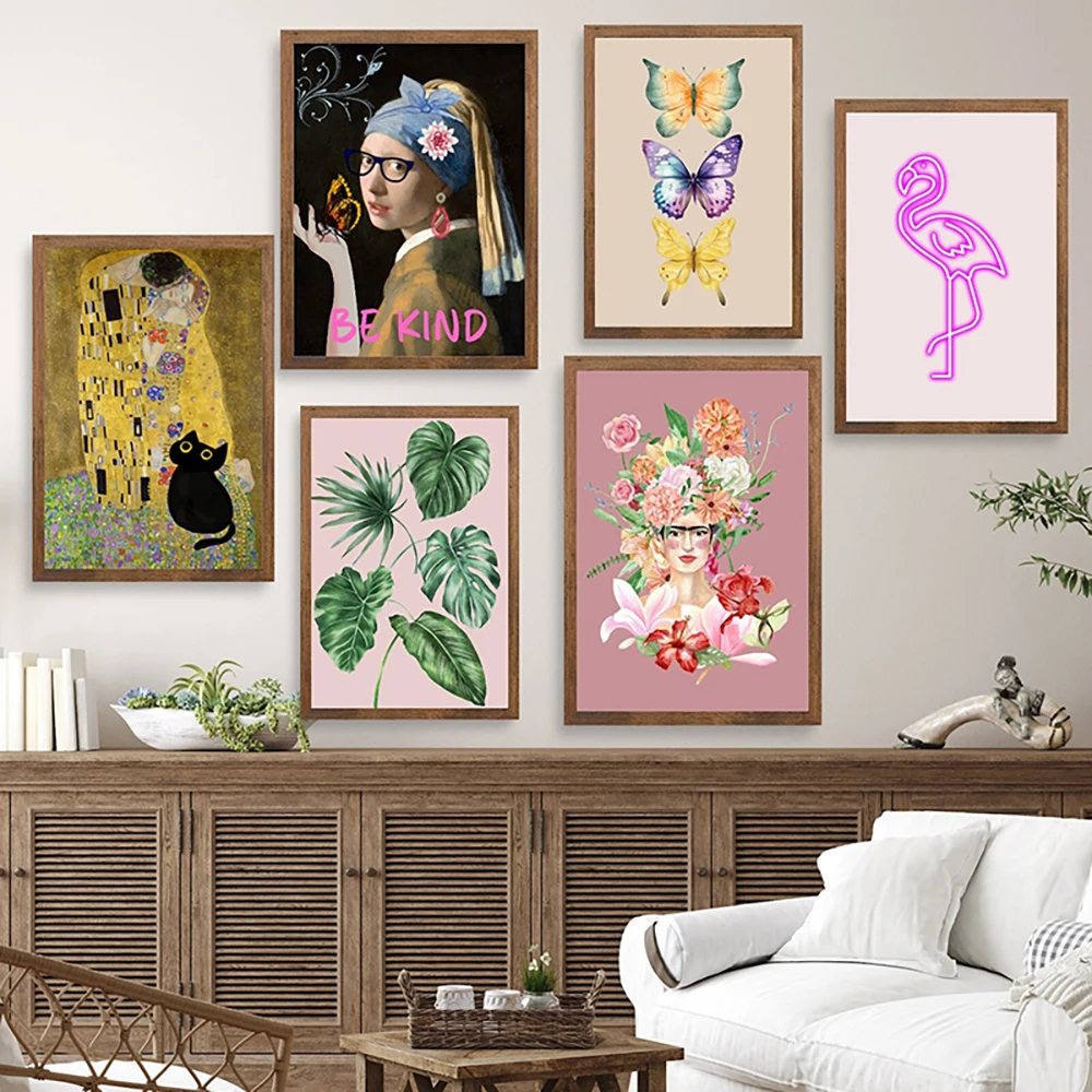 Набор для стен с изображением галереи из шести частей серьги девушек и женщин