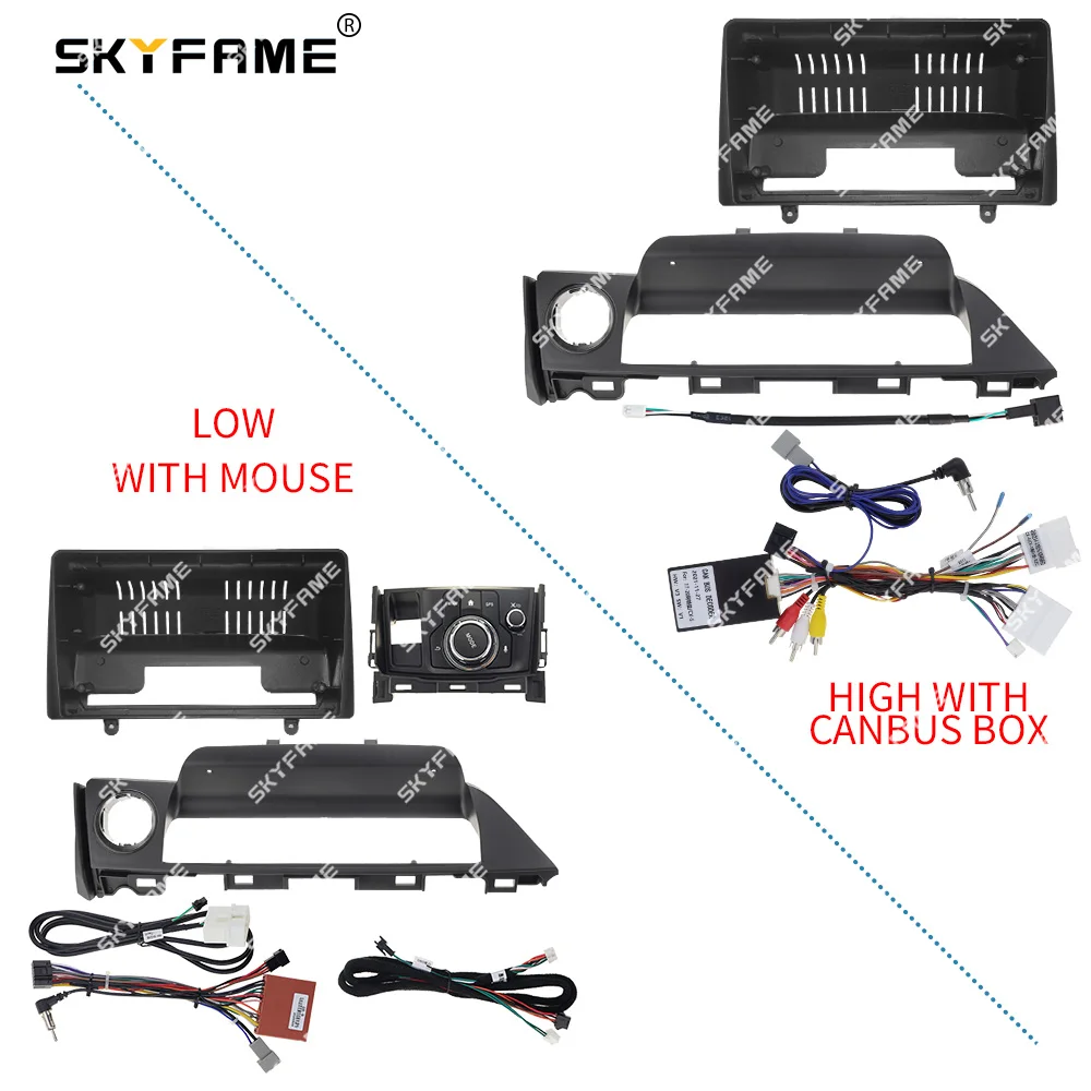SKYFAME Car Frame Fascia Canbus Box Adapter Deceoder Android Radio Dash Fitting Panel Kit For Mazda 6 Atenza