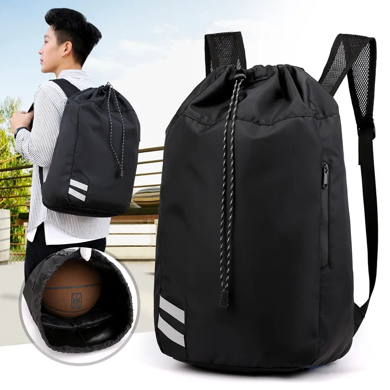

Unisex Sports Backpack Oxford Fabric Bucket Drawstring Waterproof Outdoor Soccer Football Basketball Backpacks Travel Gym Bag 가방