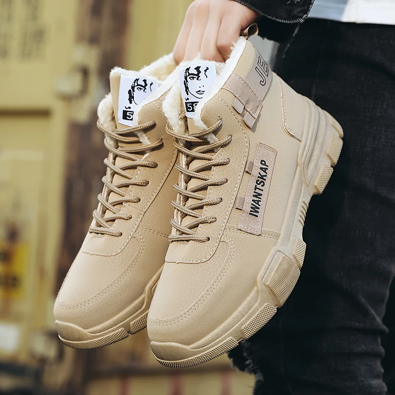 Ankle Boots for Men Snow Boots Winter Warm Lace-up Men Shoes 2022 New Fashion Flock Plush Winter Boots Fur Men Shoes Plus Size 5 Ankle Boots for Men Snow Boots Winter Warm Lace-up Men Shoes 2022 New Fashion Flock Plush Winter Boots Fur Men Shoes Plus Size 5