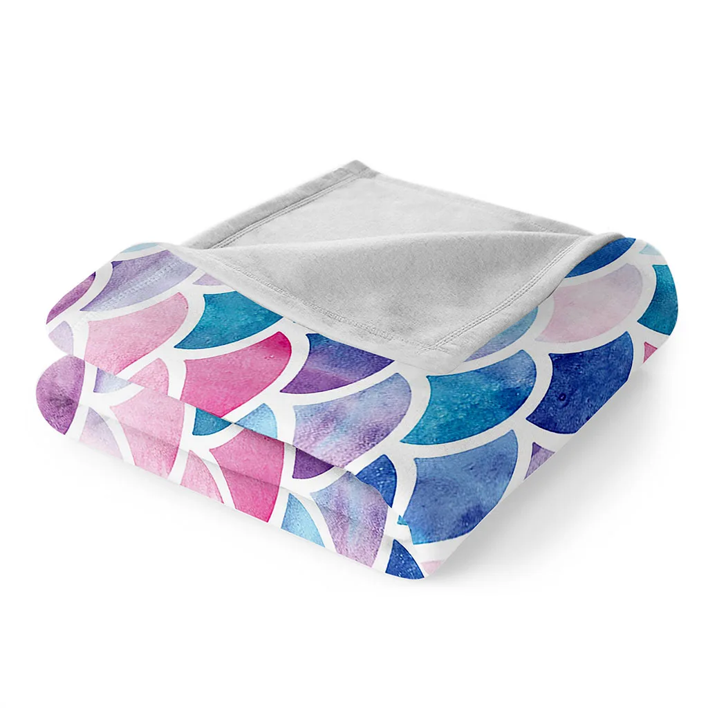 Фланелевое флисовое 3D одеяло HUANZHUANG с цветовым принтом детское для девочек