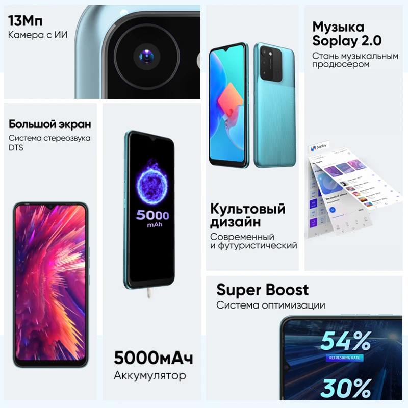 Cena TECNO SPARK Go 2022 2GB + 32GB Smartphone Helio A22 Telefony Bateria 5000mAh Mobilna 6.52HD + D 8MP NFC Wersja Globalna Nowość