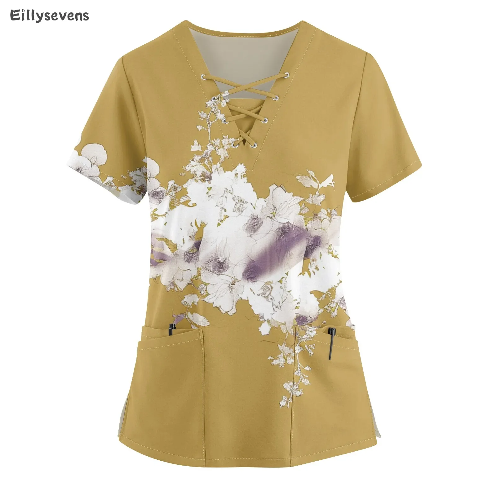 Рабочая униформа с принтом больших размеров топы для женщин забавные футболки