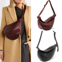 2022 fashion solid color crossbody shoulder bag for women luxury brand designer pu leather dumpling bag bali fashion purse sac