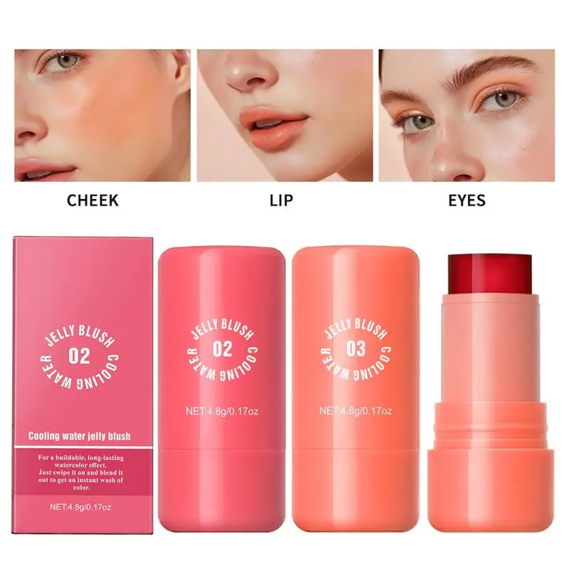 Молоко желе блестящие губы и щеки пятна тинт для щек встроенная Акварельная