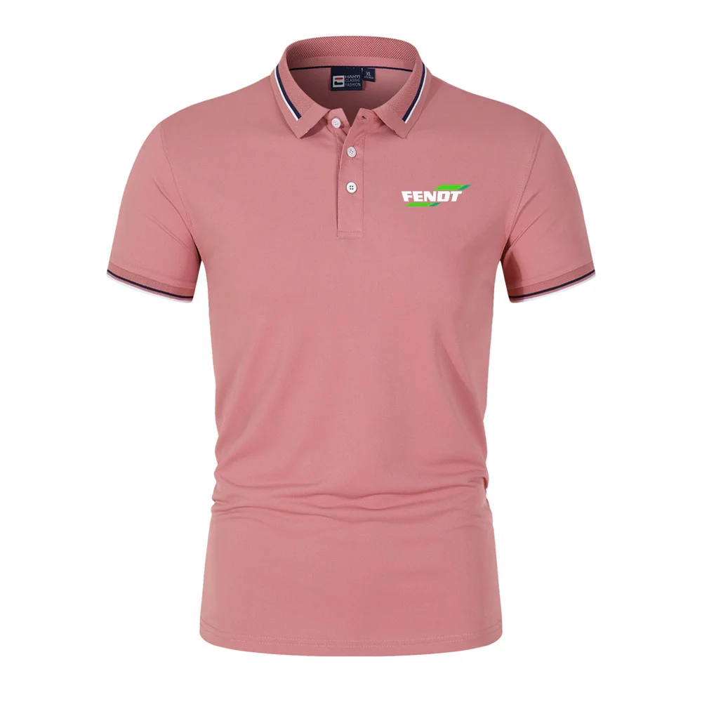 

FENDT Summer New POLO Shirt Short Sleeve Men's Sports T-shirt Cotton Blend Multi Color Casual Business Top Men's Polo Shirt