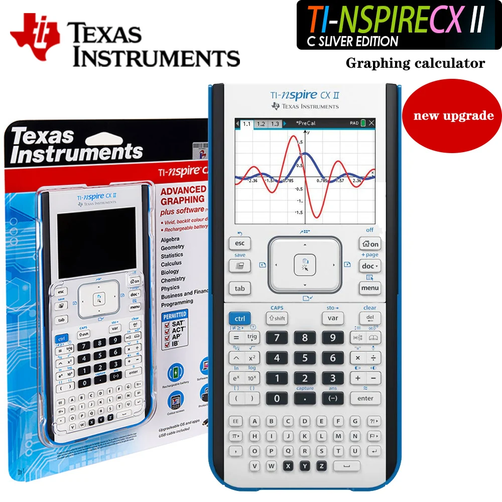 Texas Instruments scientific calculator TI-NSPIRE CX II upgrade color screen Chinese and English financial graphing calculator