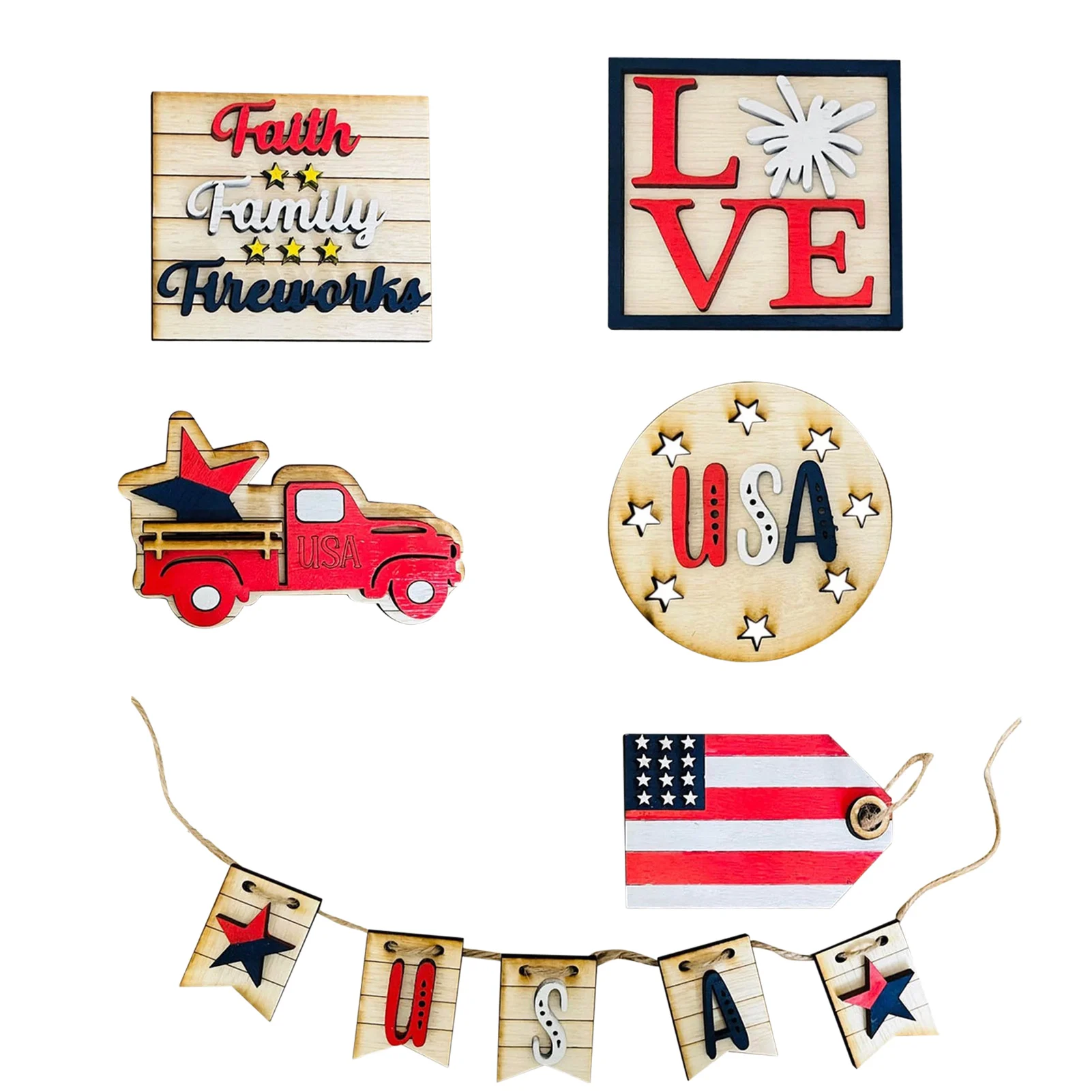 

Украшения 4 июля, памятный день, 4 июля, Декор, деревенские патриотические знаки, украшение для стола, красные, белые, синие украшения для