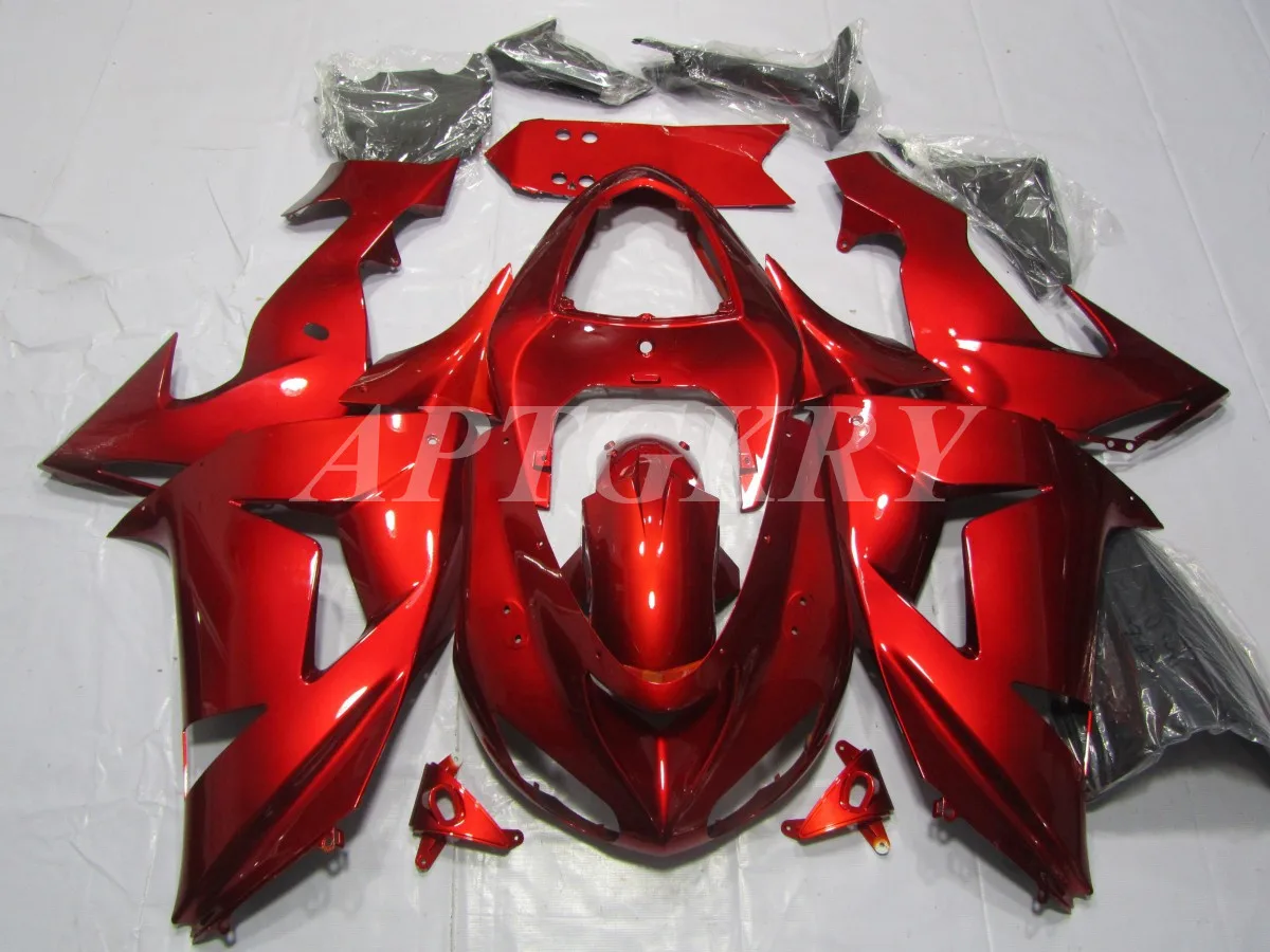 

New ABS Plastic Shell Motorcycle Fairing kit Fit For kawasaki Ninja ZX10R 2006 2007 06 07 10R ZX-10R Bodywork Set Custom Red