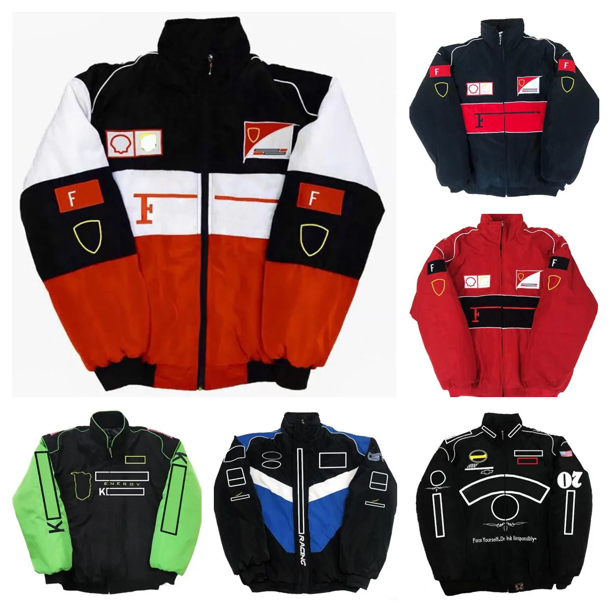 

Новинка 2022, гоночная куртка F1, полностью вышитая командная хлопковая куртка с логотипом