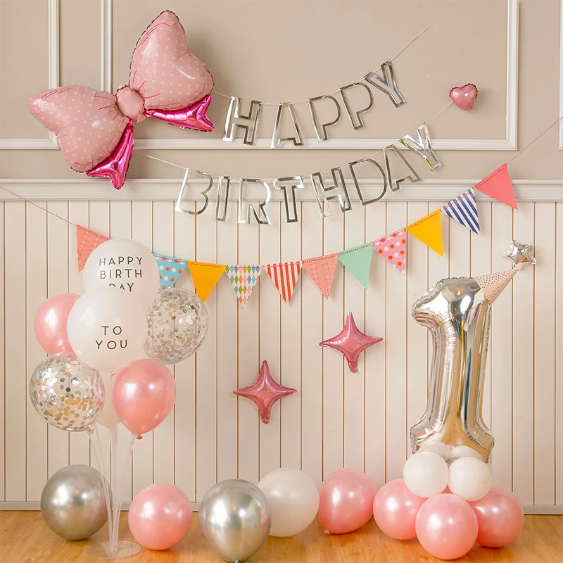 

Украшение для дня рождения, набор латексных воздушных шаров 18 дюймов для домашней вечеринки, алюминиевая пленка, воздушный шар, фоновое украшение для стены