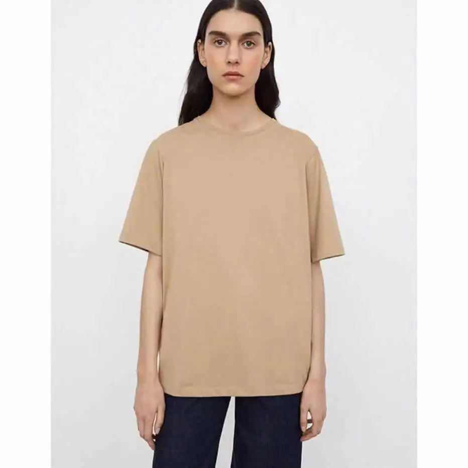 

Toteme Women's Half-sleeved Top 2023 New Regular Basic Organic Cotton Loose Casual Round Neck Short-Sleeved T-shirt