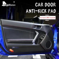 lhd for subaru brz toyota 86 2013 2020 accessories leather carbon fiber texture interior side door anti kick pad cover sticker