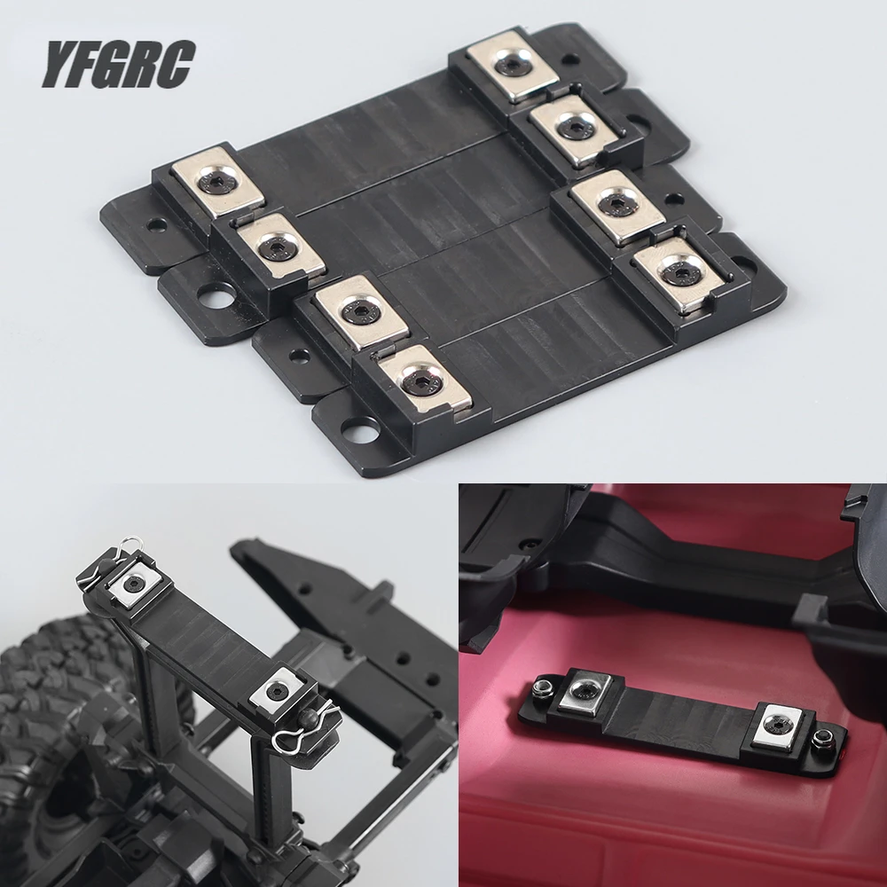 

1/10 RC Crawler Car YFGRC 4Pcs Magnetic Body Posts Mounts for Traxxas TRX4 TRX6 G63 G500 Upgrade Parts