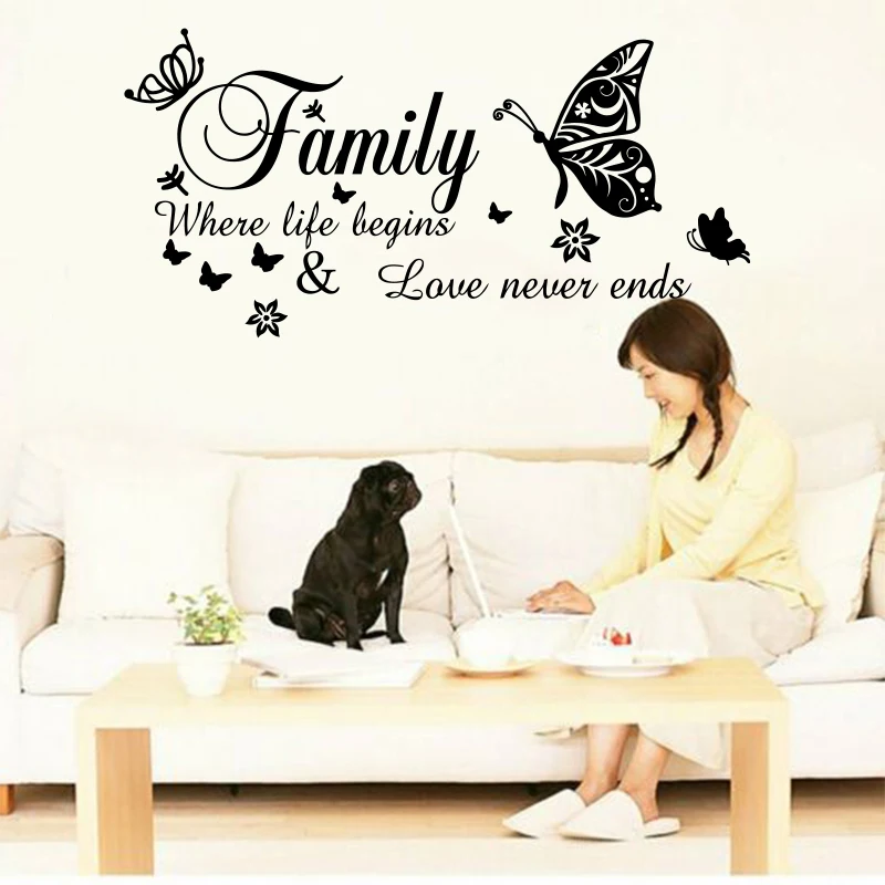 

Wall Sticker Quote Wallpaper Vinyl Removable Original Stylish Minimalist Art Mural for Living Room Bedroom Home Decor SP-278