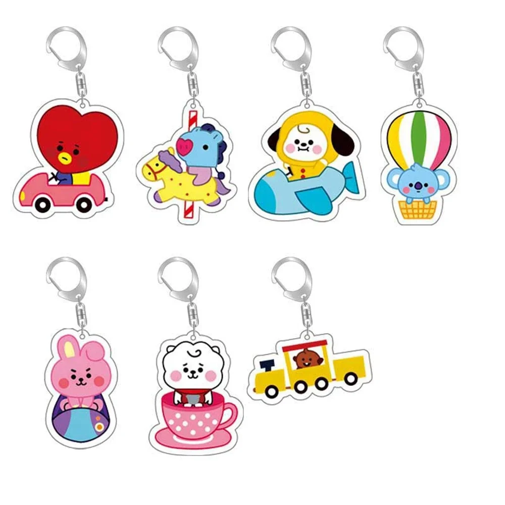 Милые Мультяшные фигурки Kpop брелок подвеска для сумки BT21ed SHOOKY MANG KOYA COOKYCar