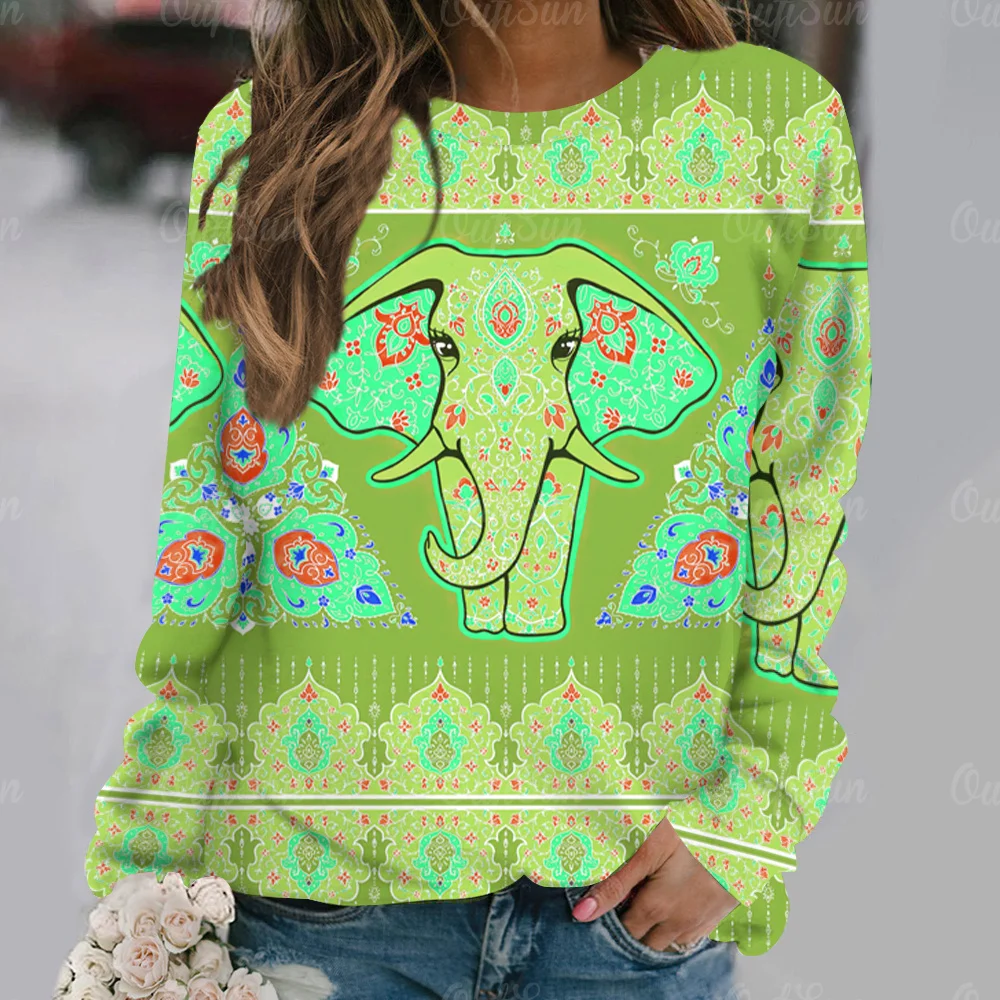 

Футболка женская с длинным рукавом и 3D-принтом, Модный повседневный топ с геометрическим рисунком, свободная винтажная рубашка с графическим принтом в стиле Харадзюку