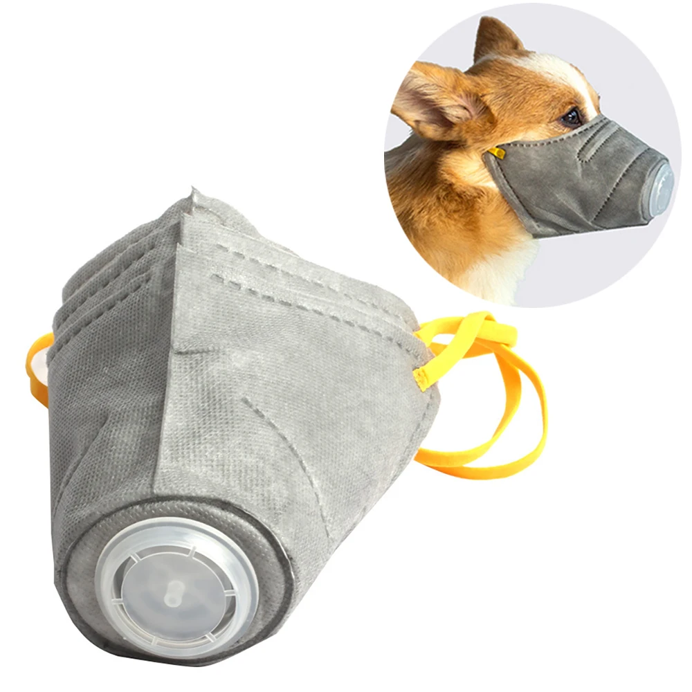 

Pet Dog Soft Mask 3 Pieces Pet Breathing Cotton Mouth Filter Dust Gas Pollution Muzzle Anti Haze Mask Puppy Cat Accessories