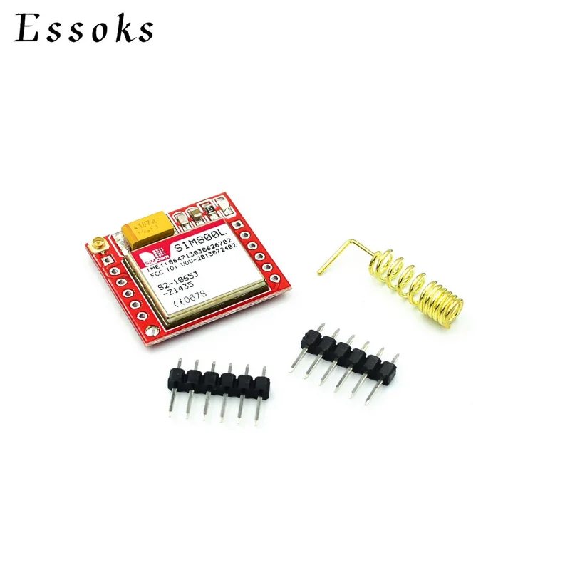 Мини-модуль SIM800L GPRS GSM, наименьшая Беспроводная плата, четырёхдиапазонный последовательный порт TTL с антенной, Diy