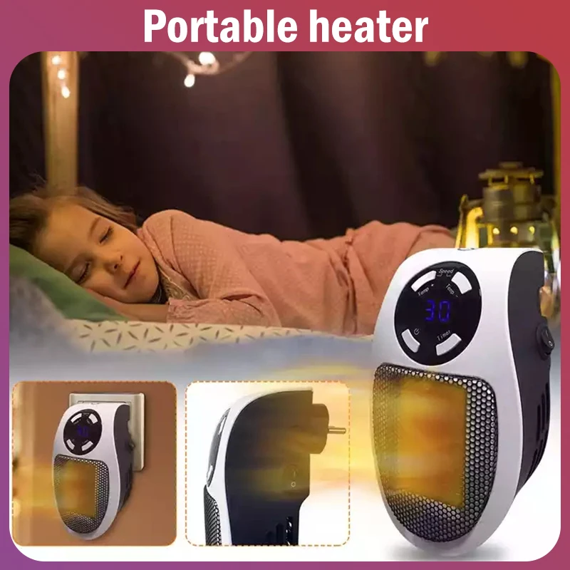 New Mini Heater Household Small Heat Blower Desktop Office Portable Temperature Control Multifunctional Heater