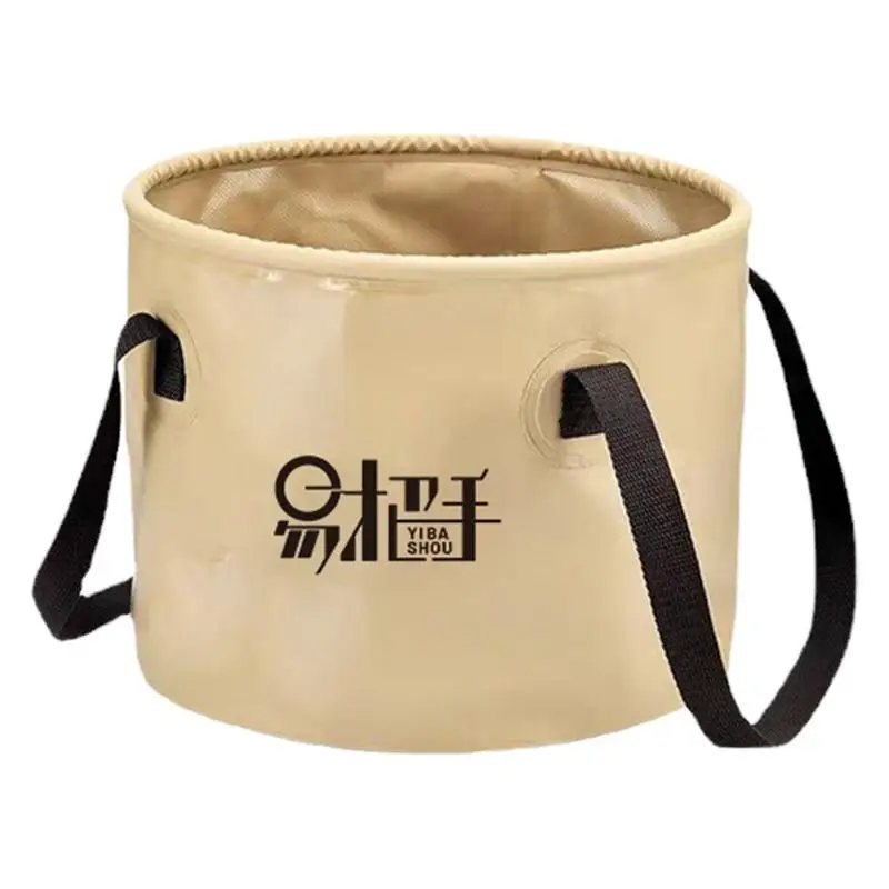 

Folding Water Bucket With Lid Storage Bucket Camping Outdoor Multi-purpose Bucket For Traveling Hiking Fishing Boating Gardening