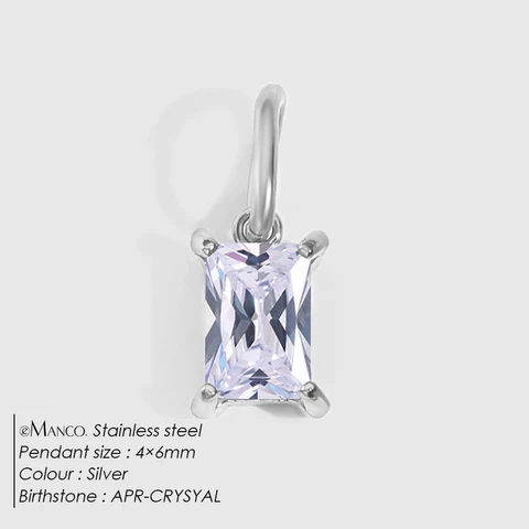 eManco подвеска из нержавеющей стали с цирконами