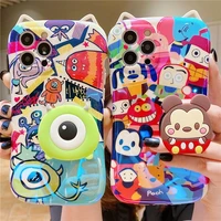 disney full screen mickey mouse monsters inc big eye mike phone cases for iphone 13 12 11 pro max xr xs max x back cover