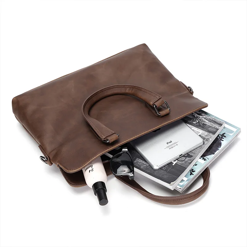 Men's Bags Business Handbags New Shoulder Bags Casual Men's Briefcases Multifunctional Laptop Bags A4 File Storage Document Bag