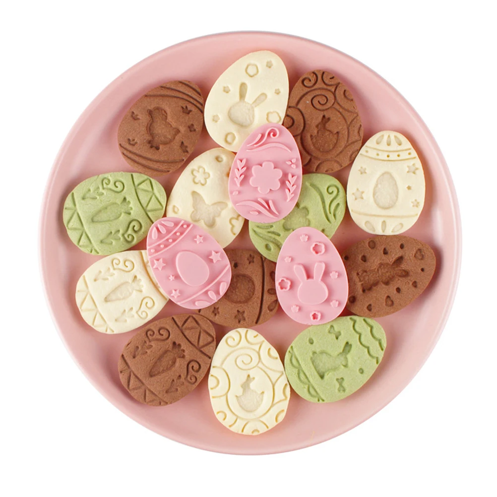 

9Pcs/set Easter Plastic Cookie Cutter Rabbit Egg Biscuit Cutter 3D Cartoon Bunny Molds Baking Tools Easter Party DIY Decoration