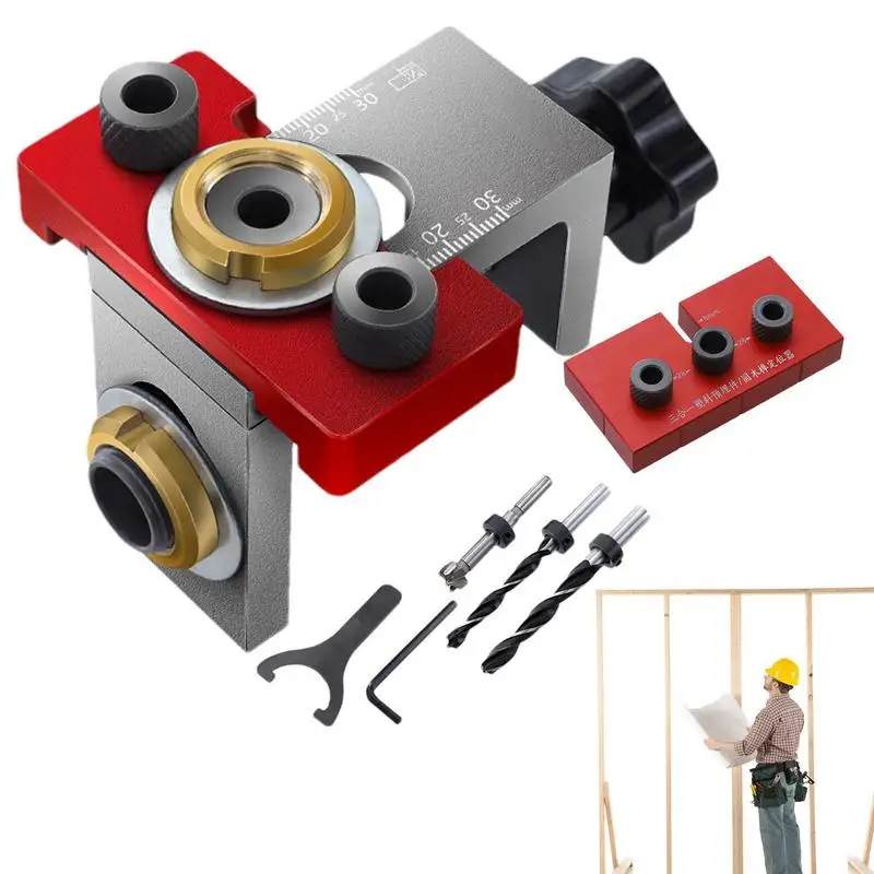 

Pocket Hole Jig Kit Doweling Jig For Woodworking With Scale Doweling Jigs Set For Tables Bookshelves Wardrobes And Bed Cabinet