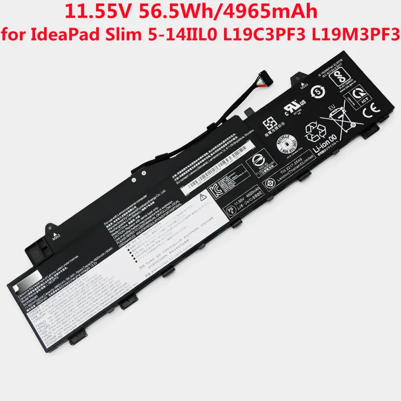 

11.55V 56.5WH Genuine L19L3PF7 L19C3PF3 L19M3PF3 Laptop Battery For AIR-14IIL 14ARE Air14 2020/2021 Ideapad 5-14ARE05 5-14IIL05