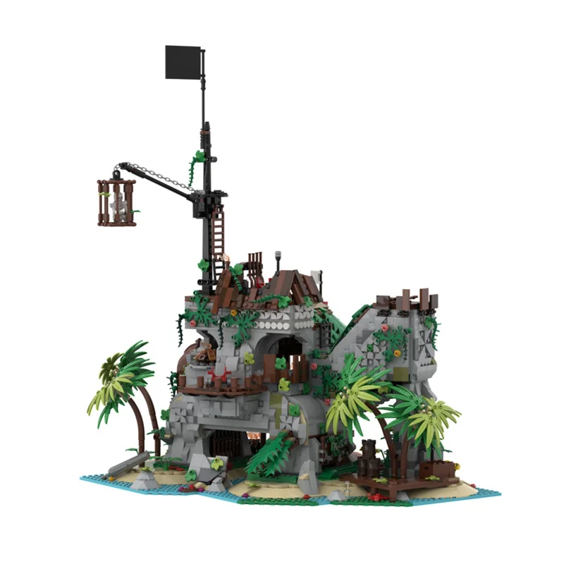 

MOC-77171 Movie Forbidden Island Building Blocks Kit Pirate Barracuda Bay Stronghold Brick Model DIY Assemble Kids Toy Gift